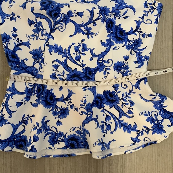 FOREVER 21 blue & white paisley set - Picture 14 of 15